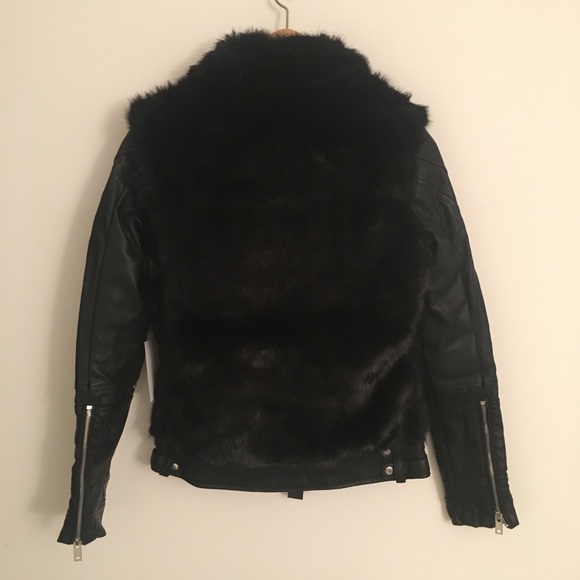 [DONATED] Blank NYC Faux Leather Fur Moto Jacket - Picture 4 of 5